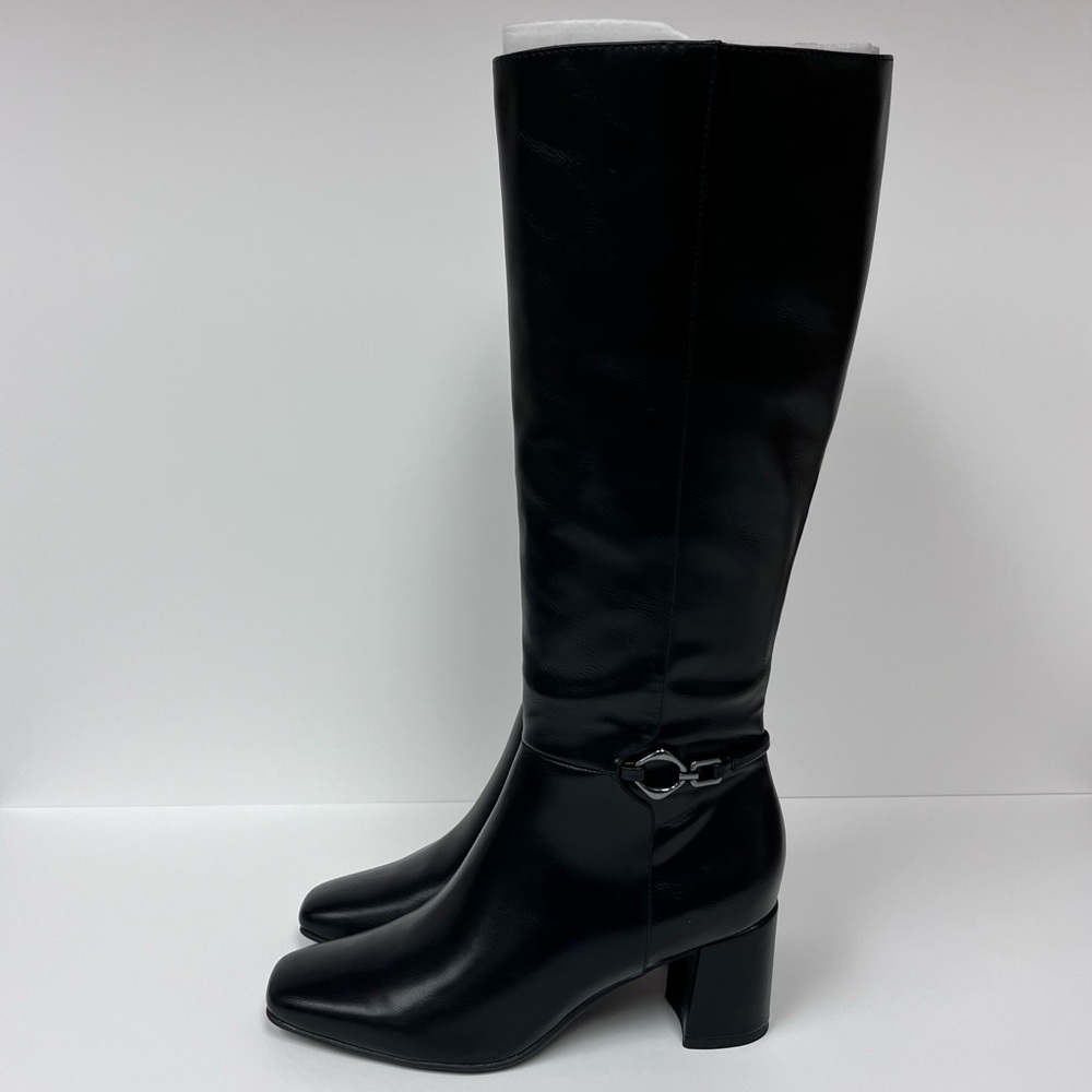 NWT Women’s Naturalizer Black Knee-High Waylon Heeled Boots, Size 7.5M